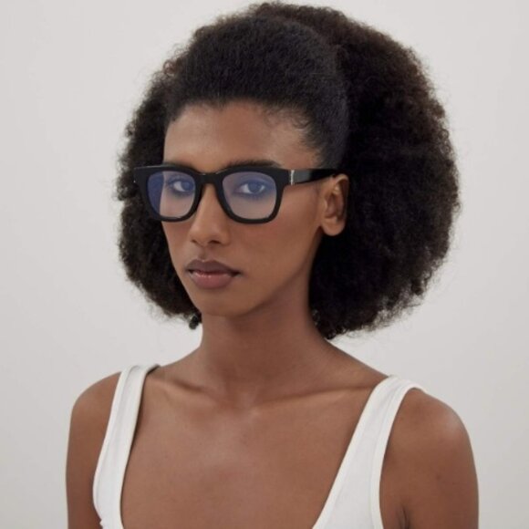 NEW Saint Laurent SLM124 OPT 001 Black Demo Cat Eye Unisex Eyeglasses - Picture 10 of 10